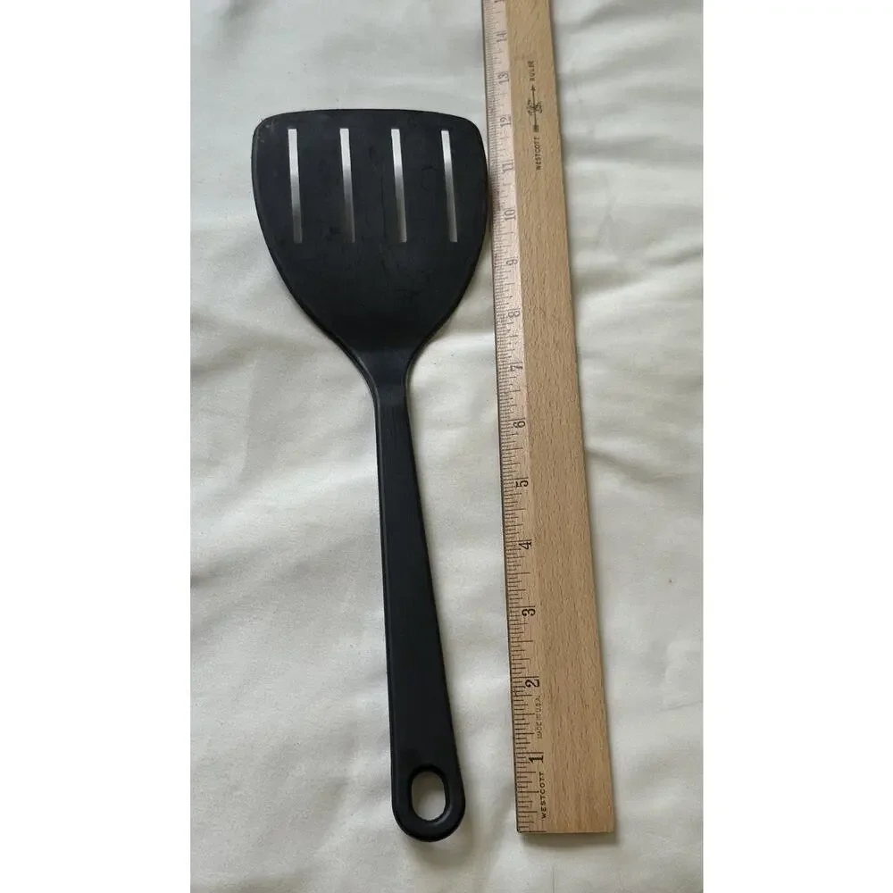 Vintage Tailor Made 4 Slotted Spatula Turner Flipper Black Nylon 11.5” USA